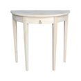 thumbnail image 2 of International Concepts Accents pour la Maison Table Demi-Lune en Bois Non Fini à 1 Tiroir, 2 of 6