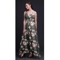 thumbnail image 3 of Bimba Robe Longue à Imprimé Floral pour Femmes, Bretelles Spaghetti, Col en V, Maxi, Tenue de Plage - X-Grand, 3 of 4