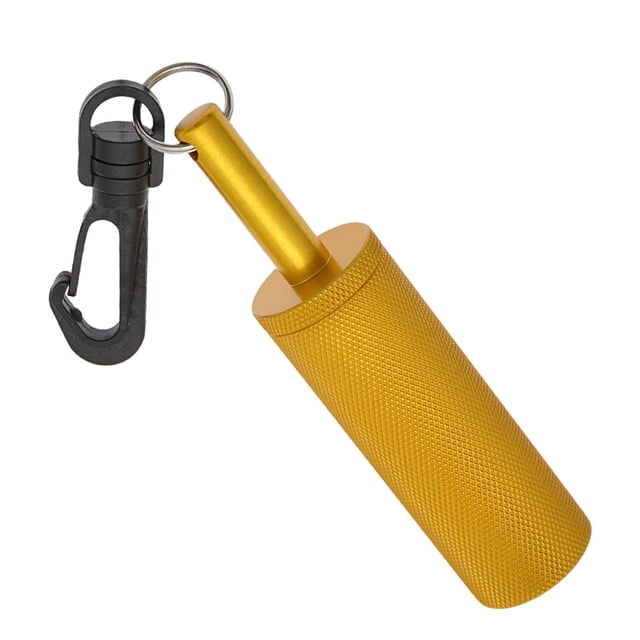 Langgg Hochet de Plongée avec Clip, Bâton Portatif Noir le Plus Bruyant, Crochet Index avec Or 11,8 X 2,8 cm