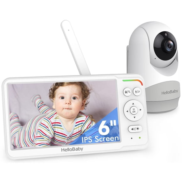 Hellobaby 6.0 Inch Video Baby Monitor with Remote Pan and Tilt Function