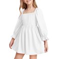 thumbnail image 1 of Kcodviy Robe d'Été pour Fille Nouvelle Jupe Robe Prématurée Jupe à Volants à Manches Longues Robe pour Bébé Fille Robe Taille Haute pour Robe Lavande Bébé Fille, 1 of 9