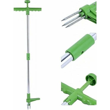 Efficient Weed Control Tool, Manual Weeder Hand Tool with 3 Stainless Steel Claws, Standing Plant Root Remover for Hassle-Free Gardening, Long Handle Weed Puller for Comfortable Yard Maintenance