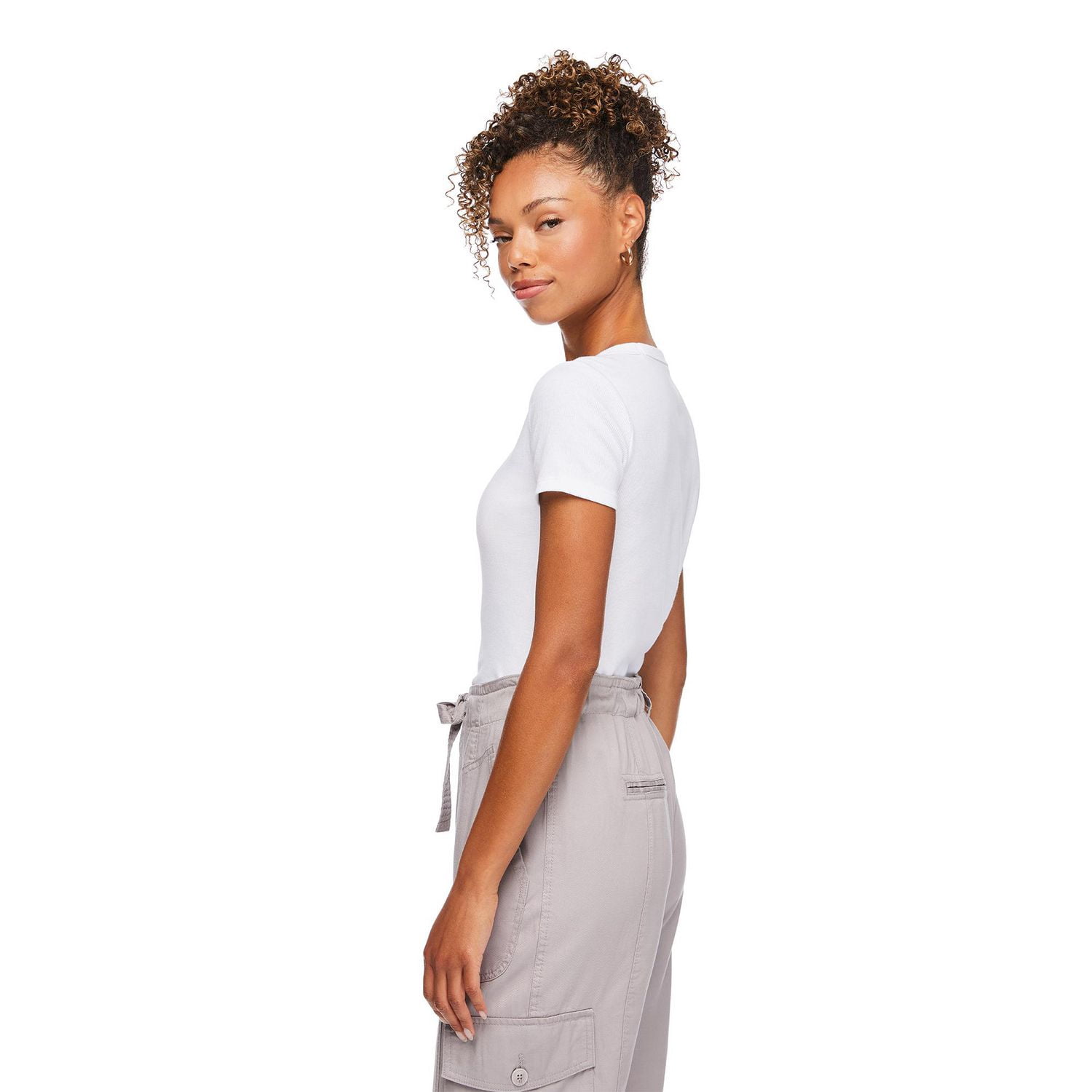 T-shirt côtelé George pour femmes