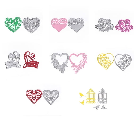 thinsony Heart Shape Bird Cage Cutting Dies Carbon Steel Embossing Stencil Metal Mould DIY Scrapbook Photo Album Crafts