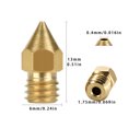 thumbnail image 2 of 3D Printer Nozzle Brass Extrude thread brass 3d printer head firm printer thread Head Mini Portable Brass Nozzle Firm Printer Thread, 0.4mm/1.75mm, 2 of 8