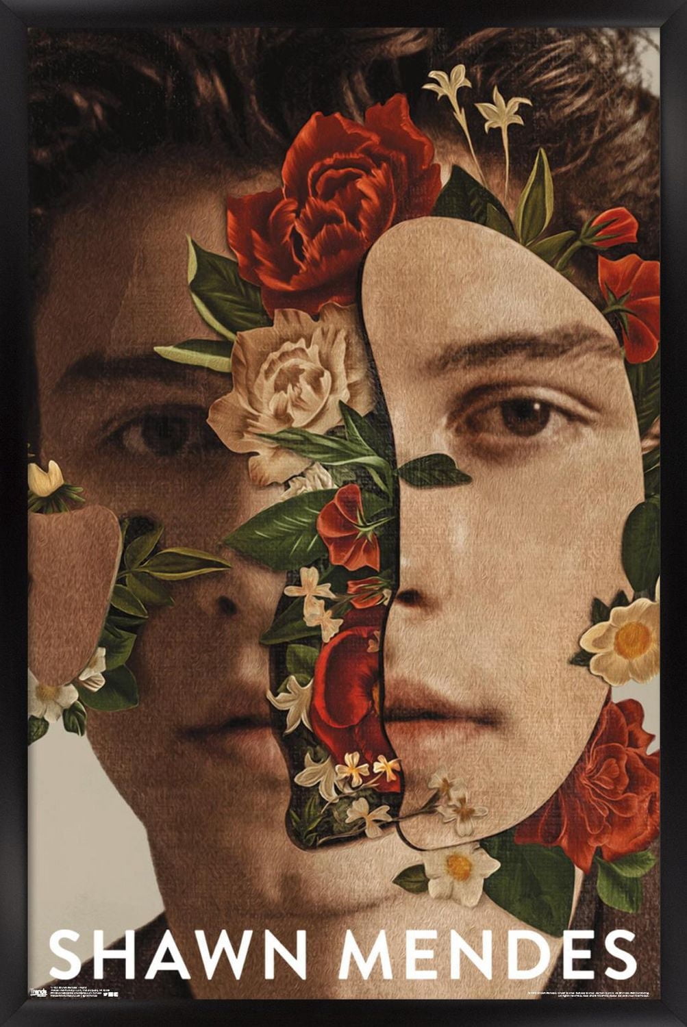 Shawn Mendes - Floral Wall Poster, 22.375" x 34"