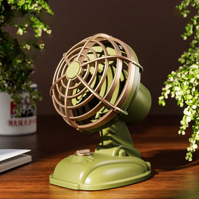 Boovnll Desk Fan, Adjustable High Speed USB Rechargeable Table Fan Lightweight Compact Quiet Small Fan for Home, Bedroom, Office, Travel, Camping, RVs, Summer Gift, Mini Fan - Fan