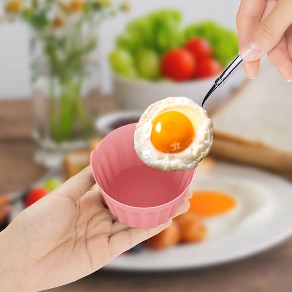 Fryer Poacher Food Grade Poached Cups Easy Release Round Ramekins For Fryer Muffin Tray Non-stick Heat- Baking Cup