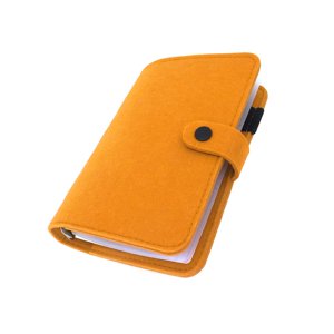 A6 Felt Binder avec des pages & Set de poche en brique Marigold