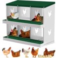 thumbnail image 1 of Chicken Nesting Box, 6 Compartment Metal Chicken Nesting Boxes for Chicken Coop, Easy Egg Collection, Easy Cleaning, Chicken Laying Boxes for Hens, Green, 1 of 7