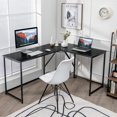 thumbnail image 3 of Costway 58"x 47" L Shaped Corner Computer Desk Home Office Workstation Black, 3 of 10