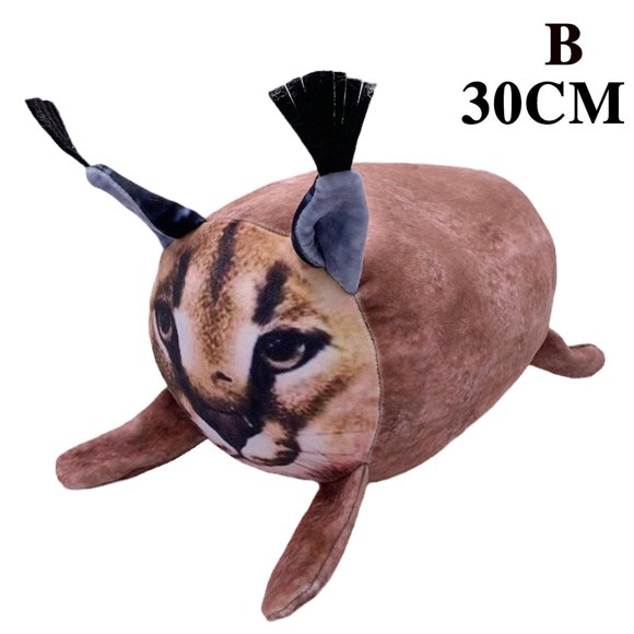20cm/30cm New Big Floppa Plush Plush Simulation Print Doll Cat Gift Pillow Caracal -ys