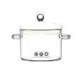 thumbnail image 1 of Leojiow Clear Glass Cooking Pot With Lid Stovetop Heat For Soup Stew Pasta Boiling Kitchen Cookware 17X15Cm Clear, 1 of 6