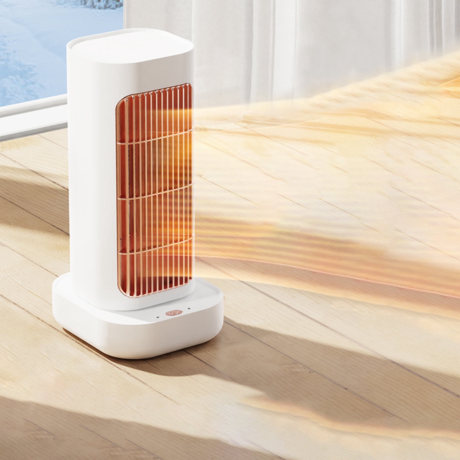 Wzzjkit Space Heater Shaking Small Sun Energy-saving Intelligent Electric Heater Upgraded Small Desk Heater with Overheat Protection for Bedroom, Office Indoor Use Portable Heater