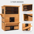 thumbnail image 4 of PawHut 3-Story Cat House with Raised Floor, Escape Doors, Yellow, 4 of 10