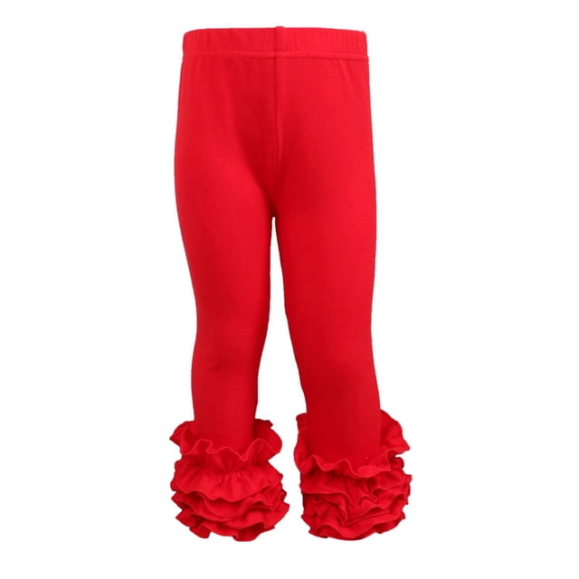 WEAIXIMIUNG Girls Sweatpants Size 6X Toddler Baby Girls Leggings Ribbed Lace Trim Footless Ruffle Tight Stocking Bottom Pants