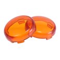 thumbnail image 4 of 2pcs Yellow Motorcycle LED Turn Signals Covers Light Lens Cover for Harley-Davidson XL883 1200 X48, 4 of 6