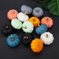 thumbnail image 4 of 1 Pack Halloween Faux Pumpkin Burlap Pumpkin Realistic Party Gathering Multicolor Props, 4 of 6
