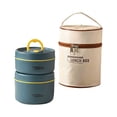 thumbnail image 1 of Stainless Steel Bento Box Set with Thermal Bag – 4-Piece Insulated Lunch Container, 420 ml and 620 ml Compartments, Leakproof Sealed Design, 1 of 1