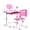 Pink, variant on Qaba Kids Desk and Chair Set Height Adjustable Student Writing Desk, Pink