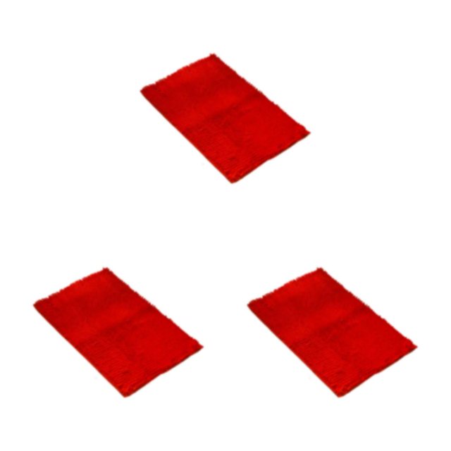 Youkk Polyester Chenille Bath Mat - Strong Water Absorption Exquisite Crafted Soft Texture No Shedding Red 40cm*60cm 3Set