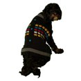 thumbnail image 1 of Holiday Time Black Paw Cardigan Dog Sweater, 1 of 2