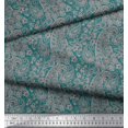 thumbnail image 2 of Soimoi Modal Satin Fabric Artistic Paisley Print Sewing Fabric Yard 42 Inch Wide, 2 of 3
