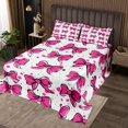 thumbnail image 2 of Erosebridal Teens Bowknot Coverlet Set Queen, Pink Dots Bedding Set, Princess Bow Decor 3-Piece, 2 of 5