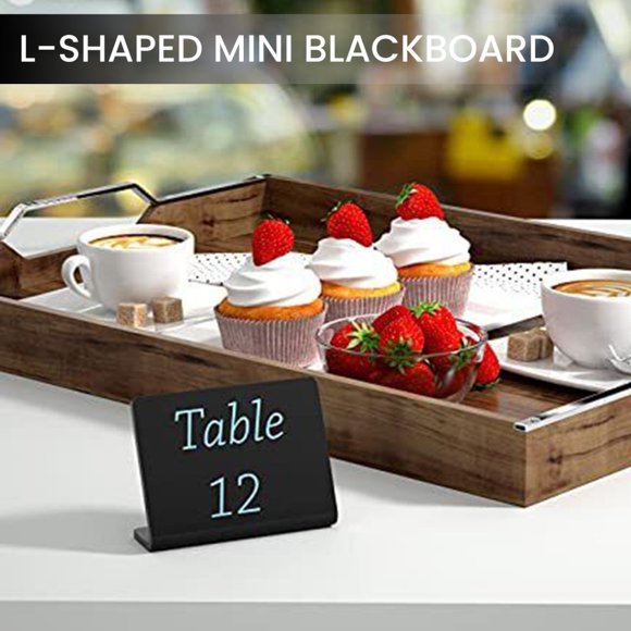 10PCS L-Shape Mini Chalkboard Sign Lightweight Portable Chalkboard for Weddings Birthday Parties