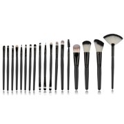 18pcs Makeup Brushes Kit for Foundation Powder Blush Eyeliner Eye Shadow Make Up Cosmetic Brush with Plastic Handle Synthetic Fiber Hair Brush Head