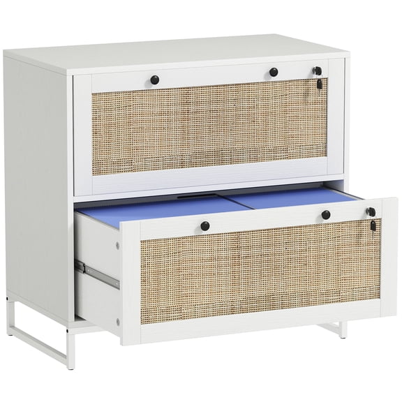 Vinsetto Filing Cabinet for Letters, A4, Legal Size Papers, White