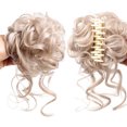 thumbnail image 2 of maskred Easy To Messy Curly Claw Hair Bun Made With High Temperature Fiber For Durability Lightweight light brown 1Set, 2 of 6