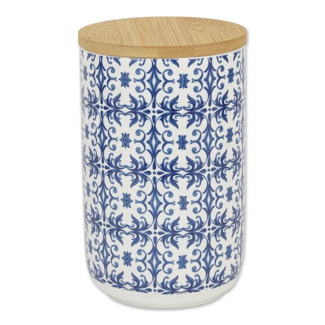 Design Imports CAMZ14082 Ceramic Treat Canister, Portuguese Tile