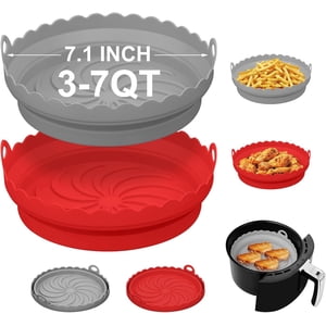 Air Fryer Silicone Liners for Ninja Air Fryer, Air Fryer Silicone Pot for Ninja AF101 Air Fryer and Ninja Air Fryer Pro 4-in-1 with 5 QT Capacity