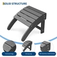 thumbnail image 4 of HDPE Outdoor Ottoman Foot Rest for Adirondack Chair, Weather Resistant Patio Footstool for Porch, Pool, Lawn and Backyard, 4 of 8