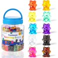 thumbnail image 1 of 100 Pcs Translucent Bear Counters - 10 Colors - Kindergarten Classroom & Light Table Manipulatives - Counting Animals and Color Sorting Bears for Kids.,Multicolor, 1 of 7
