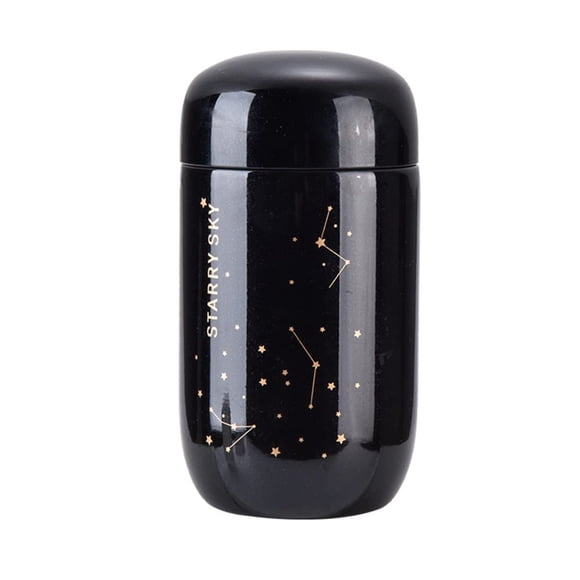 Gobelet Isotherme Compact pour un Usage Quotidien – Mini Gobelet de 200 ml en Acier Inoxydable avec Fermeture Hermétique – Conception à Double Paroi Étanche – Léger et Portable, Idéal pour les Activités de Plein Air, le Bureau, l'École, Ou en Cadeau – Couleur : Noir