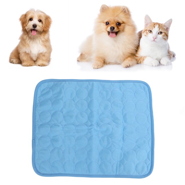 Coussin de Refroidissement pour Animaux de Compagnie, Lavable Tapis Auto-Réfrigérant Respirant Réutilisable en Soie Glacée Pliable pour la Maison pour le Voyage