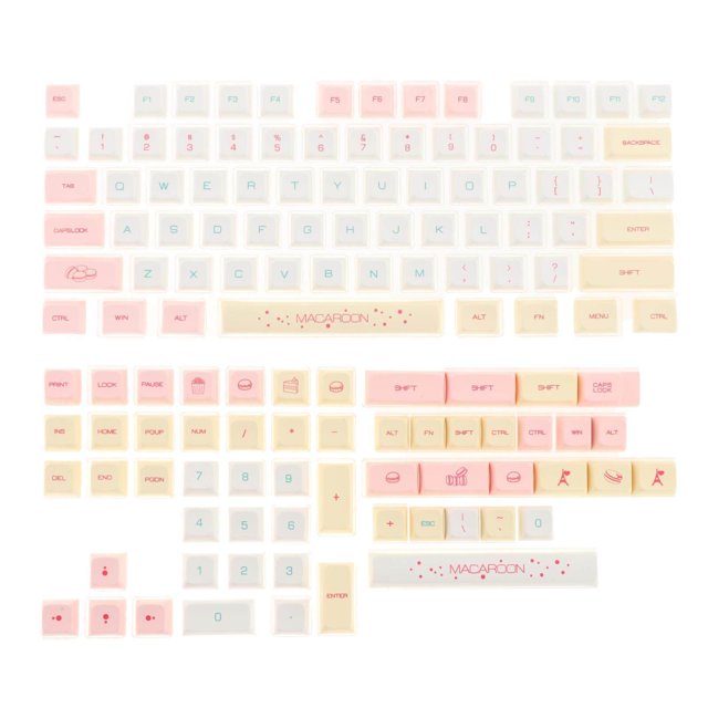131 Touches PBT Keycaps Macaron Thème XDA Profil Keycaps 131 Touches pour Cerise MX Switch