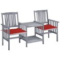 thumbnail image 3 of vidaXL Patio Bistro Set Table and Chairs Conversation Set Solid Acacia Wood, 3 of 6