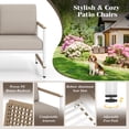 thumbnail image 2 of Gymax Ensemble de 4 Meubles de Patio Causeuse de Patio Canapé avec une Table à Café 2 Fauteuils Simples, 2 of 9