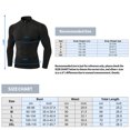 thumbnail image 3 of Graflsoa Chemise de Course Thermique Haute Performance pour Hommes, Doublée en Polaire, Ajustée, Design à Fermeture Éclair Complète, Col Montant, Manches Longues, Taille Européenne, Gris Foncé, Petit (11517), 3 of 6