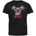 thumbnail image 1 of Gas Clutch Shift Repeat Black Adult T-Shirt, 1 of 1