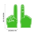 thumbnail image 5 of Green Foam Hand Glove Sports Fan Cheering Finger Pointing Rally Prop Game Event Enthusiasm Accessory Green #8684m, 5 of 5