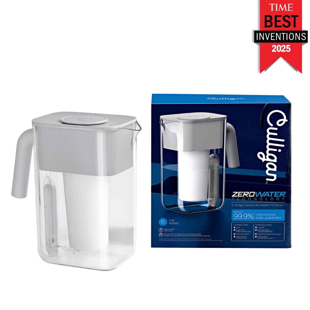 Culligan With ZeroWater Technology Cup Water Filter Pitcher with 5-Stage Advanced Water Filter