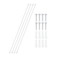 thumbnail image 1 of Stainless Steel Lanyard Cable with Eyelets 0.06" x 39" 1.5mm x 100cm Lock Security Wire Rope with Screws, 4 Pack, 1 of 6