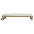thumbnail image 4 of Modway Upland Teak Outdoor Patio Furniture Chaise Lounge, White, 4 of 8