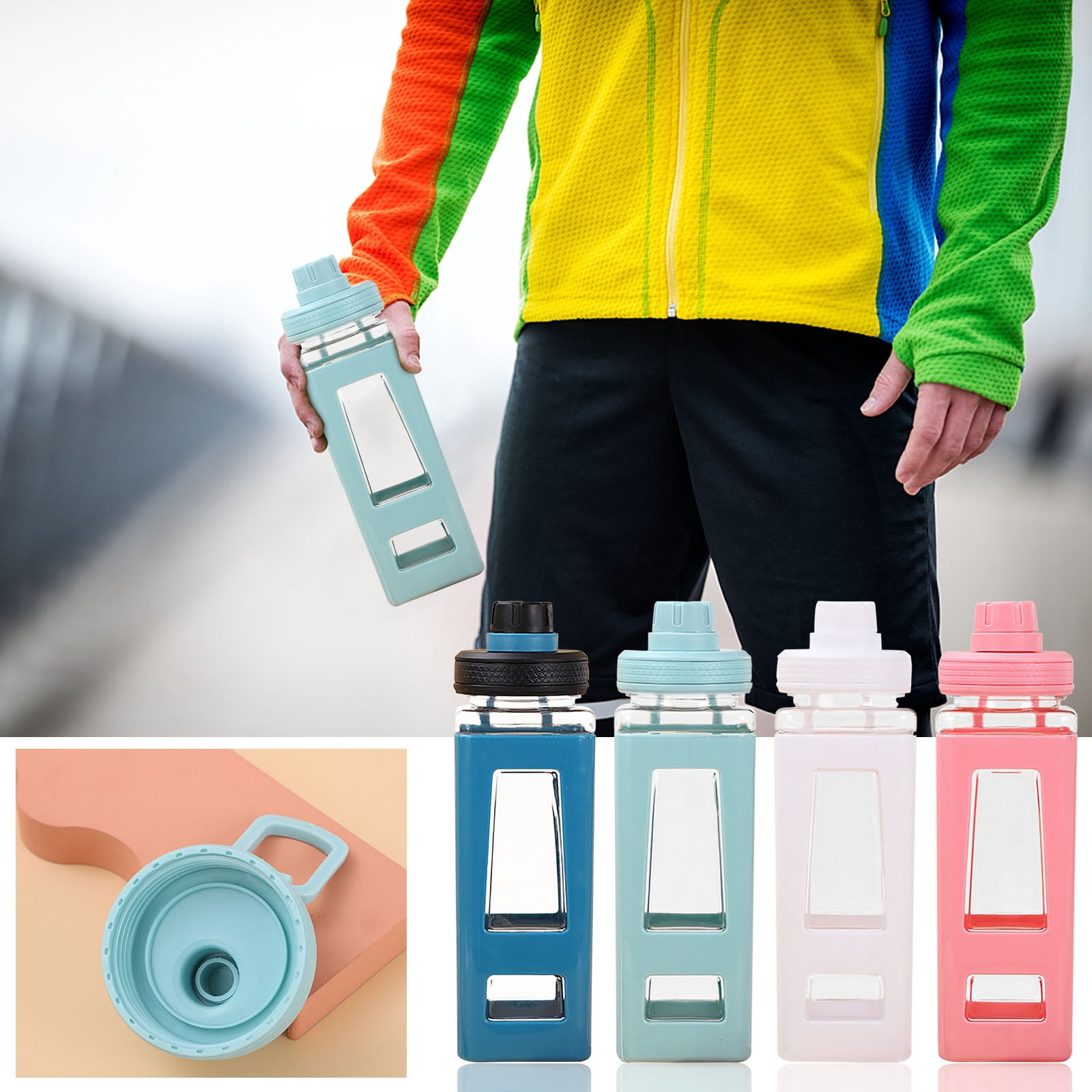 MTBLYS Plastic Water Cup Large Capacity 40Oz Sports Water Bottle with Straw Dual Drink Lid Portable Hydration Bottle Gym Hiking Travel Use