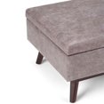 thumbnail image 5 of Maklaine Faux Leather Storage Coffee Table Ottoman in Taupe, 5 of 5