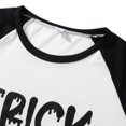 thumbnail image 4 of Halloween Pajamas Matching Sleepwear Classic Letter Print Long Sleeve Raglan Tops + Pants Set, 4 of 5